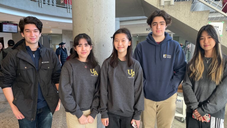 Urban Academy students at the Kwantlen Science Challenge.